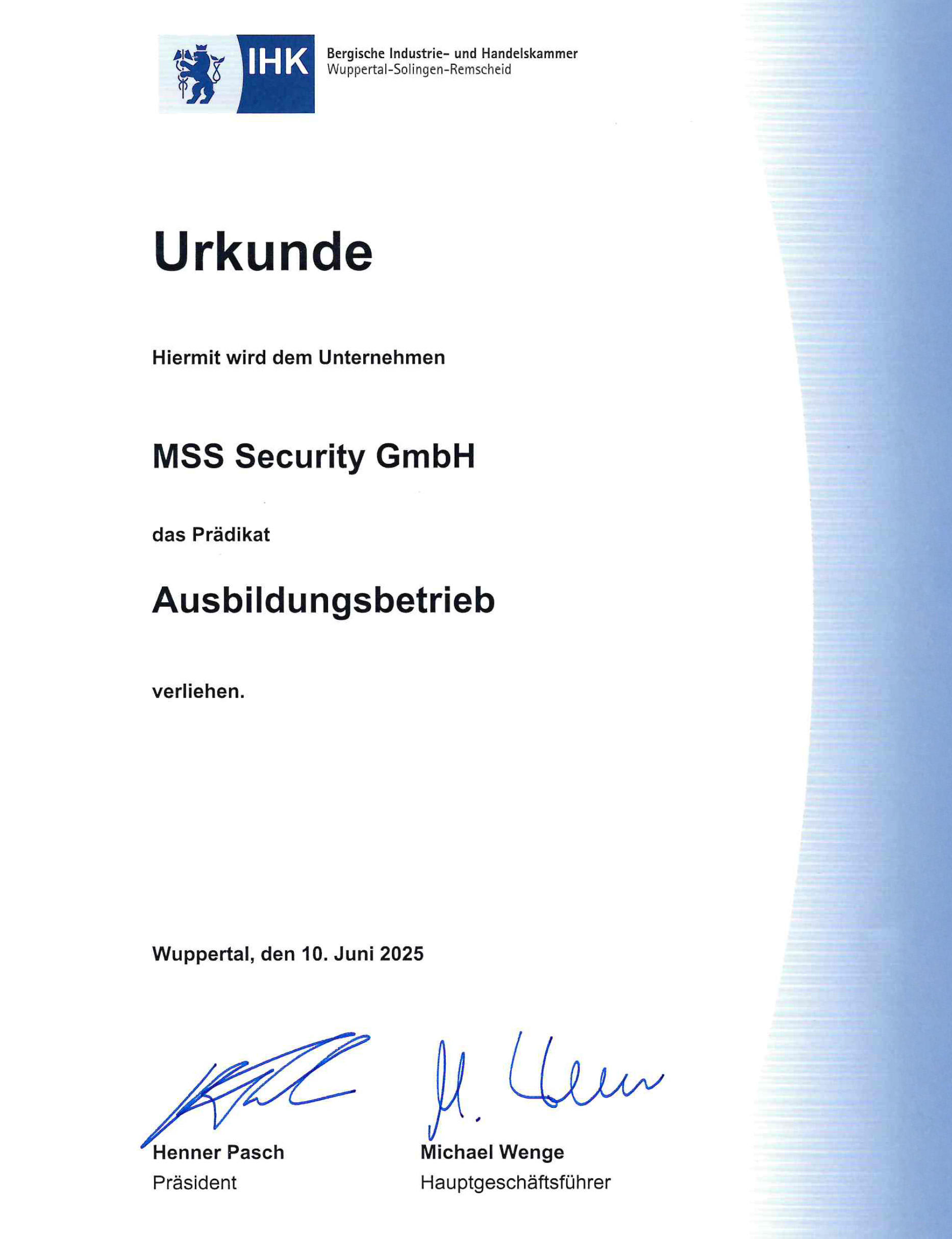 Anerkannter Ausbildungsbetrieb